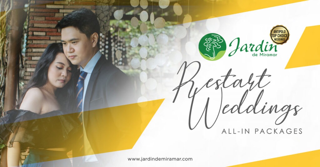 Jardin's 2021 Restart Weddings All-in promo