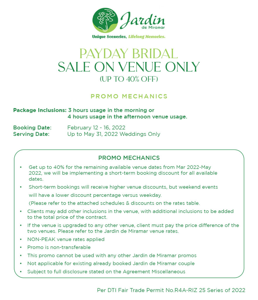 February 15 Payday Bridal Sale